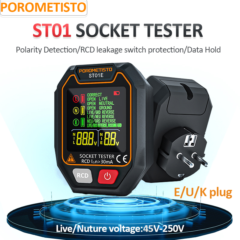 Power Tools Uk Review - POROMETISTO ST01 جهاز اختبار المقبس الرقمي