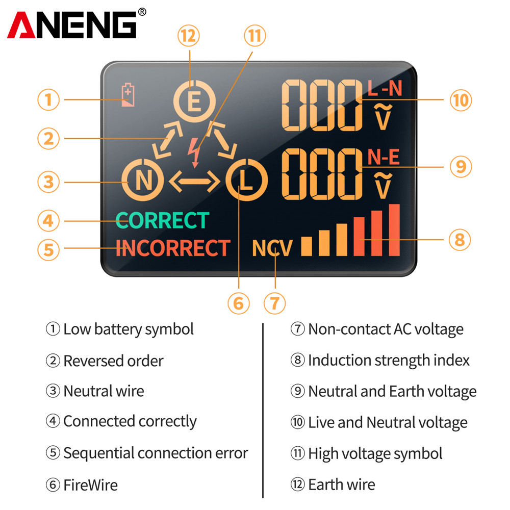 ANENG AC10/AC11 كاشف المقبس ال - مراجعة Power Tools Uk Review وسعره