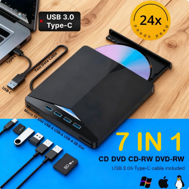 قارئ وناسخ ومشغل أقراص DVD خار - مراجعة Power Tools Windows 10 وسعره