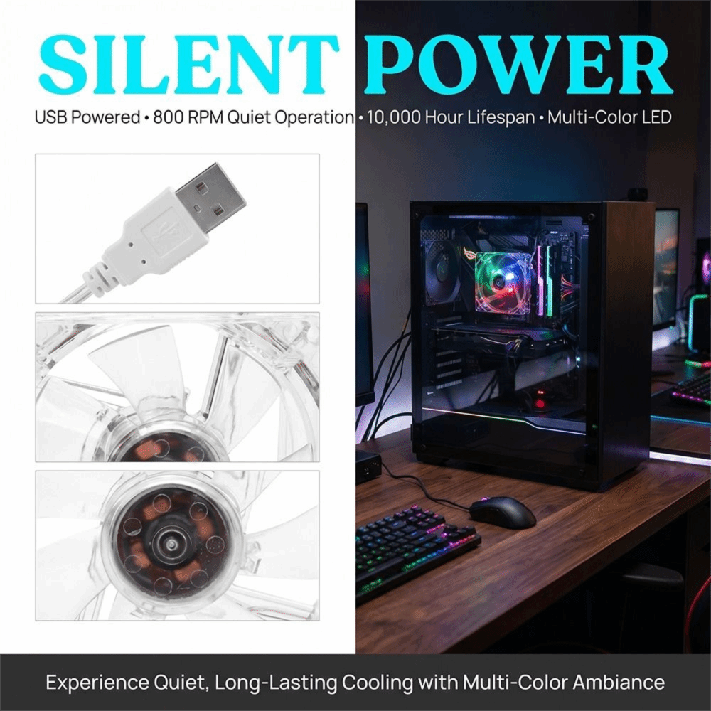 مروحة تبريد USB بحجم 8 سم مع إ - مراجعة Power Tools Book وسعره