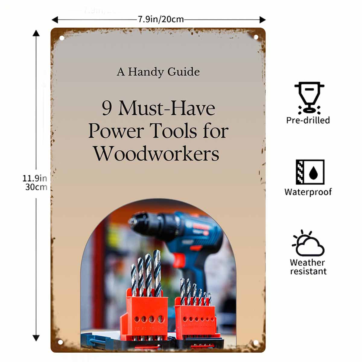 ملصق جداري عتيق الطراز بتصميم  - مراجعة Power Tools You Must Have وسعره